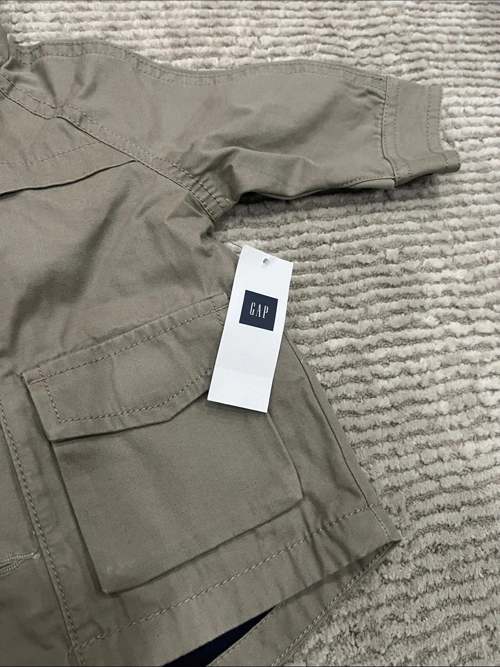 Gap- baby  Hooded Utility Jacket - Khaki